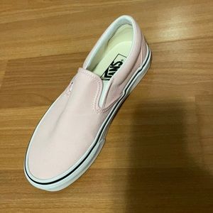 Never worn pink slip on vans